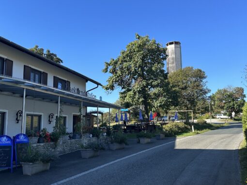 Außenaufnahme der Backhendlstation Gasthof Schneider